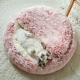 thumbnail image 6 of URMAGIC Pet Cat Small Dog Round Plush Warm Bed Semi-enclosed Nest for Puppy Kitten Deep Sleep Bed Soft Fluffy Calming Kennel, 6 of 10