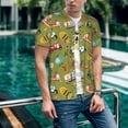 thumbnail image 6 of Lsque Transportation Prints Pattern Mens Polo Golf Shirts Funny Graphics Shorts Sleeve Button Shirts Baseball T-shirt-4X-Large, 6 of 7