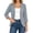 Gray Jackets, variant on Jsaierl Women's 3/4 Sleeve Open Front Knit Cardigan Lightweight Draped Hem Casual Daily Work Lounge Top