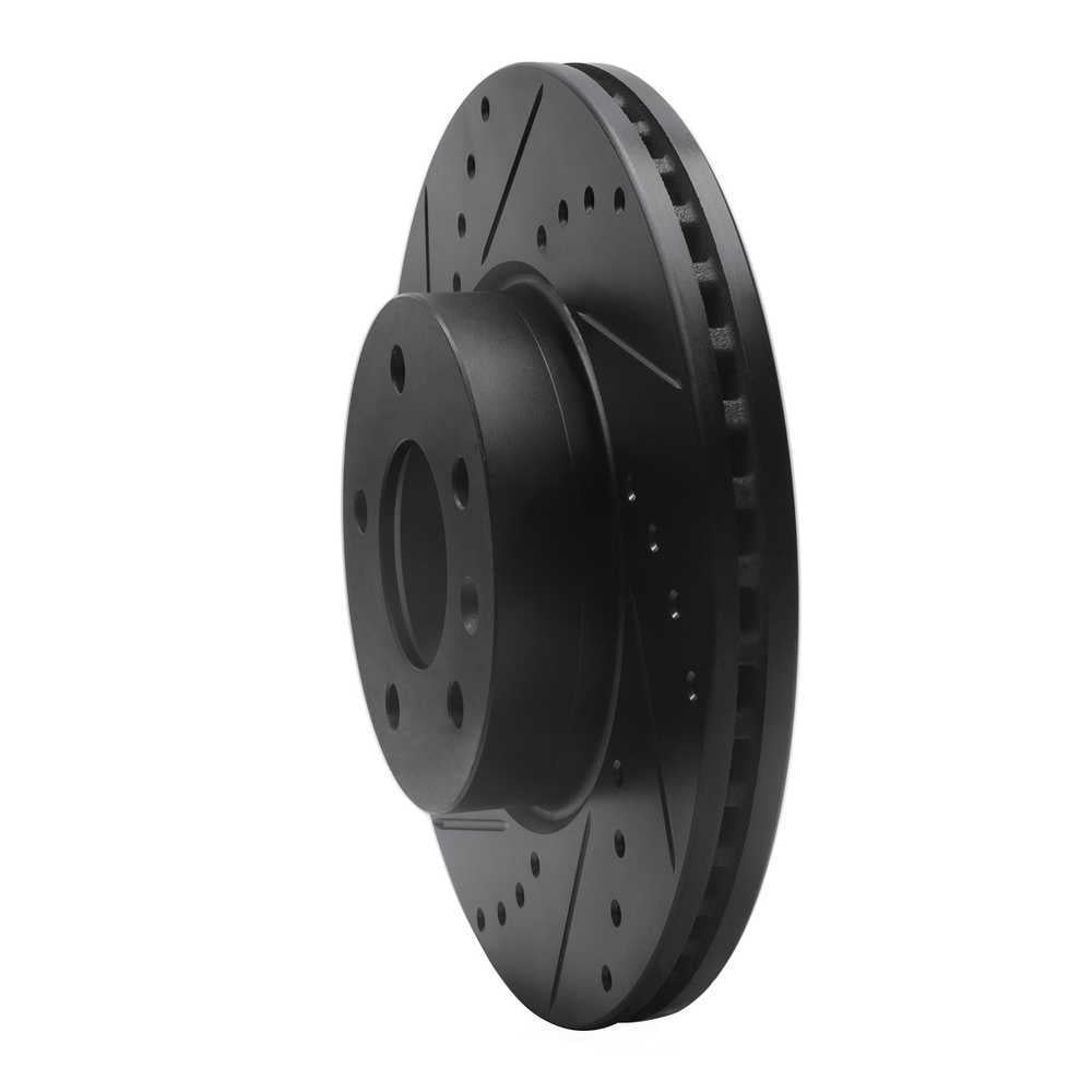 Dynamic Friction Company 633-46033L DFC Brake Rotor - Drilled And Slotted - Black