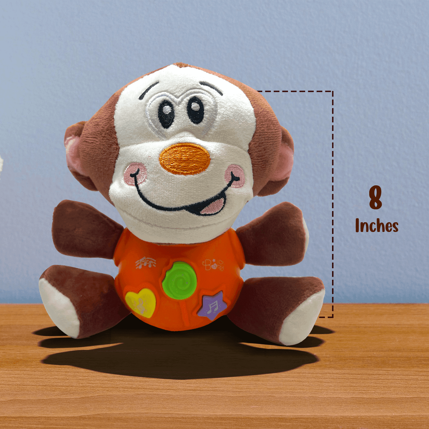 Plush Monkey Music Baby Toys 0 3 6 9 12 Months, Soft Aminal Light Up Stuffed Baby Toys Newborn Baby Musical Toys for Infant Babies Boys & Girls Toddlers 0 to 36 Months