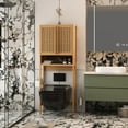 thumbnail image 3 of Over The Toilet Storage Cabinet,Toilet Storage Rack,Space-Saving Toilet Rack,Bathroom Cabinet,Natural, 3 of 7
