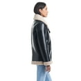 thumbnail image 4 of Sam & Libby Ladies Long Sleeve Faux Leather & Faux Sherpa Jacket, 4 of 4