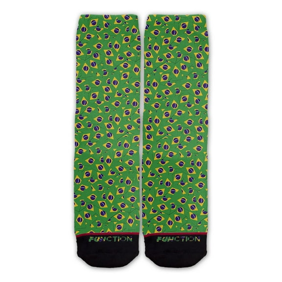 Function - Brazilian Flag Repeating Pattern Fashion Sock
