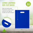 thumbnail image 2 of Merchandise Bags - 9x12 Inch 30 Pack 1.25 Mil Plastic Bags for Small Business, Multi Color Retail Shopping Totes with Handles in Bulk for Boutiques, Stores, Kids Birthday Parties, Favors, Goodies, 2 of 5