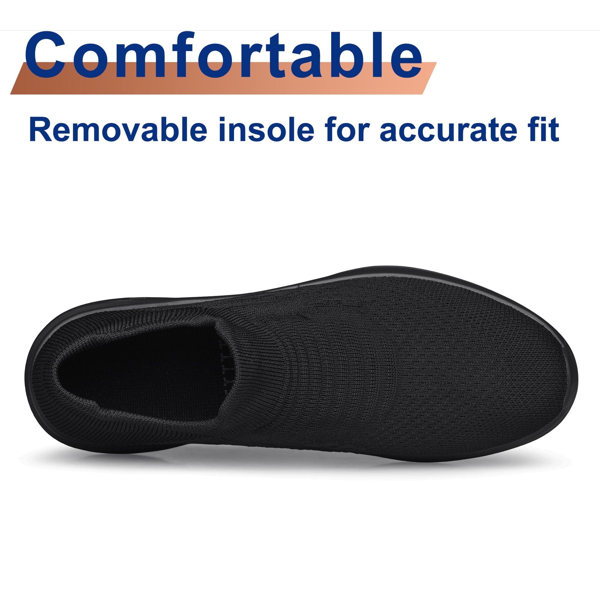 vibdiv Womens Walking Shoes Non Slip Running Shoes Breathable Workout Shoes Lightweight Gym Sneakers zapatos para mujer Black Size 10