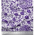 thumbnail image 1 of Soimoi Viscose Chiffon Fabric Leaves & Marigold Artistic Print Fabric by the Yard 42 Inch Wide, 1 of 3