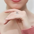 thumbnail image 6 of BERRICLE Sterling Silver Solitaire Wedding Engagement Rings Statement Stackable Band for Women, 2 Carat Round Cut Cubic Zirconia CZ Ring Set Size 4.5, 6 of 18