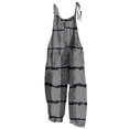 thumbnail image 2 of Girls' Casual Loose Overalls Tie Knot Strap Sleeveless Rompers Striped Baggy Jumpsuits for Kids Summer Playwear Wide Leg Pants Cute Trousers Outfits, 2 of 9