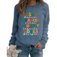 thumbnail image 2 of Women's Winter Fashion Sweatshirt Festive Christmas Print Round Neck Top Cozy Long Sleeve Pullover Casual Holiday Outfit, 2 of 2