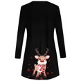thumbnail image 3 of WILLBEST Robe de Noël Noire Dresses for pour Femmes Manches Longues Col Rond Imprimé Cerf Mode Soirée, 3 of 5
