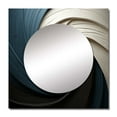 thumbnail image 2 of Designart "Geometric VORTEX I" Abstract Spirals Square Mirror For Wall Decor - Large Beige Square Printed Wall Mirror Art - Square Transitional Mirror - Wall Mounted Square Large Mirror, 2 of 5