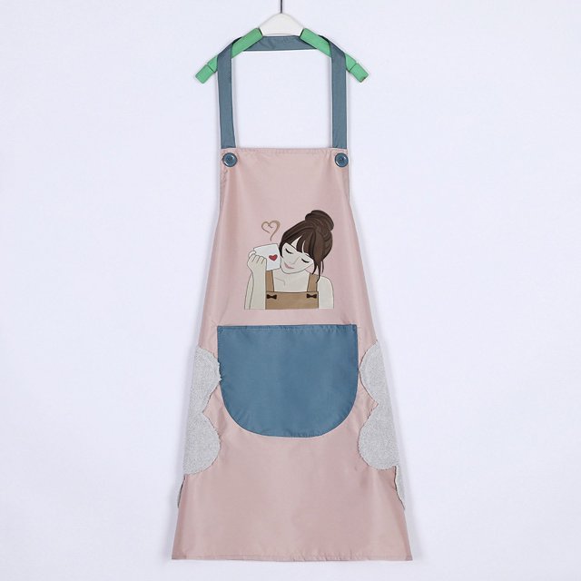 Delantal Estampado Fijo Abrigo Cocina Hogar Cocina Impermeable y a Prueba de Aceite Delantal Estampado Fijo