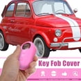 thumbnail image 2 of Unique Bargains Pink Silicone Three Button Car Remote Key Cover Case for Fiat 500 Viaggio Ottimo, 2 of 5