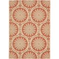 thumbnail image 1 of Unique Loom Botanical Collection Floral Abstract Transitional Indoor and Outdoor Flatweave Area Rug, 8 Feet x 11 Feet 4 Inch, Terracotta/Beige, 1 of 1