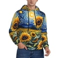 thumbnail image 2 of Sikiie Starry Sky Sunflower Men's Hoodie, Essentials Hoodie, Sweatshirt, Pullover Hooded Sweatshirt for Men-Large, 2 of 7