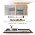 thumbnail image 5 of GOJOOASIS Rabbit Hutch Indoor, Chicken Coop Outdoor with 3 Removable Tray 2 Story Rabbit House with Running Cage & Ramp & Wheels, 5 of 8