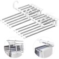 thumbnail image 1 of Set Of 2 Trouser Hangers Space-saving Stainless Steel Trouser Hangers, 1 of 5