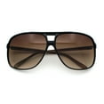 thumbnail image 4 of SA106 Oversize Large Thin Plastic Racer Mens Sport Sunglasses Black Brown, 4 of 10