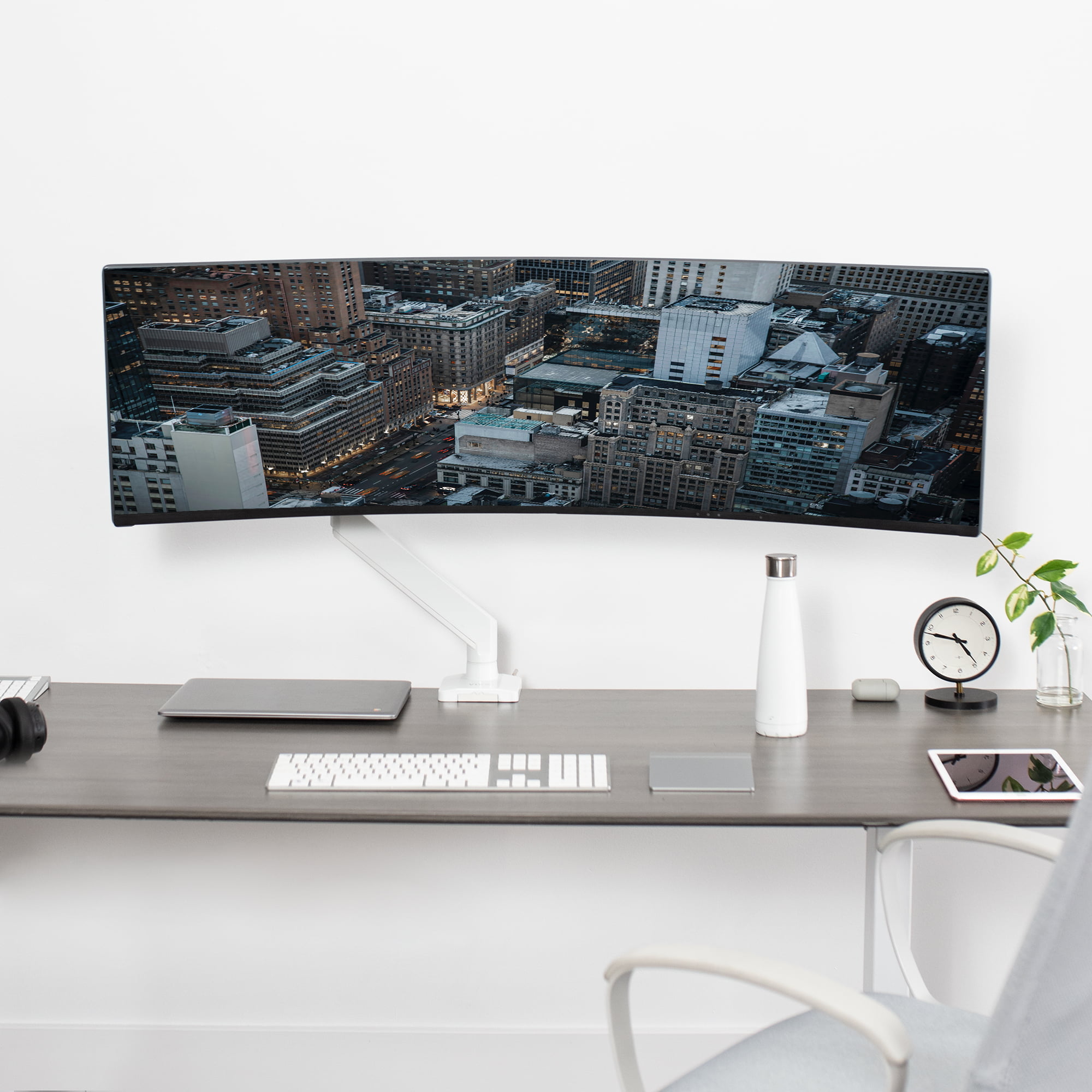 Pneumatic Arm Single Ultrawide Monitor Desk Mount – VIVO - desk solutions,  screen mounting, and more