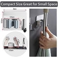 thumbnail image 2 of 2 Pcs Mop Broom Holder Wall Mount,Broom Gripper Holds, Broom Dustpan Hanger Tool Organizer, Kitchen,, 2 of 5