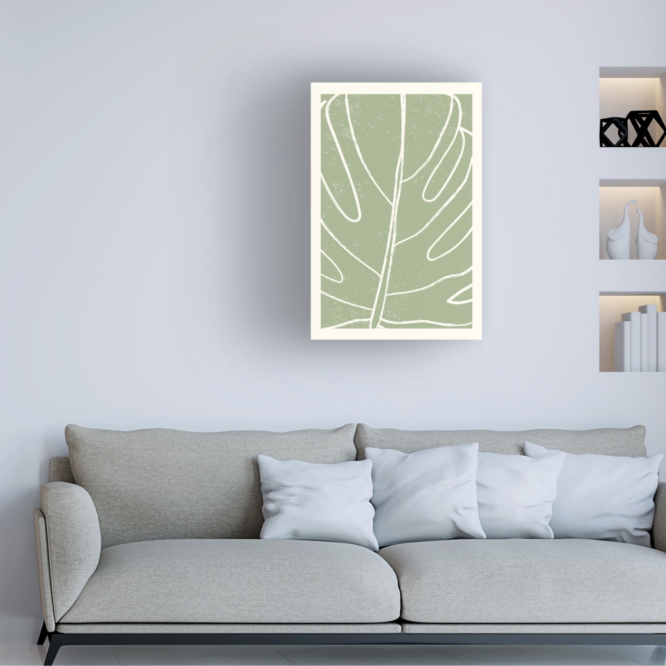 Trademark Fine Art jay stanley Minimal Monstera Collection 1 Canvas Wall Art