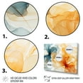 thumbnail image 3 of Designart "Echoes Ink Collages Orange and Blue Fusion" Oversized Abstract Framed Wall Art - Transitional Orange Abstract Collages Entryway Framed Wall Art Print, 3 of 6