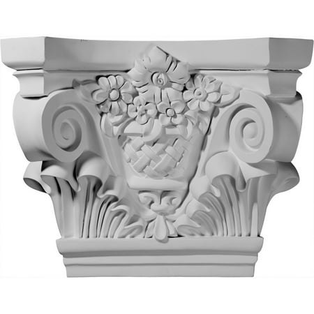 Ekena Millwork 21 5/8"W x 7 1/2"D x 16 3/4"H Sussex Capital (Fits Pilasters up to 13 1/2"W x 1 5/8"D)