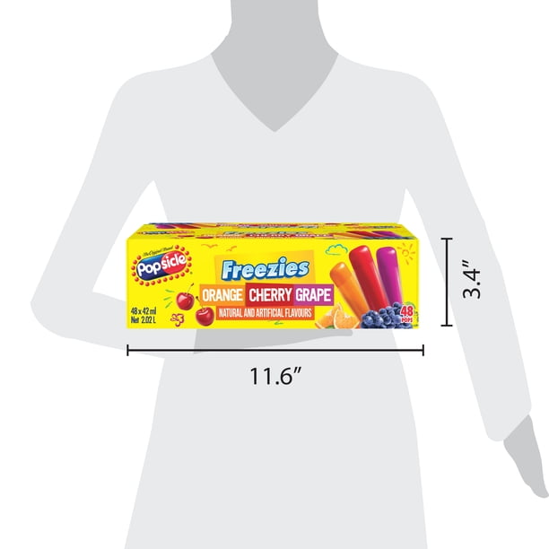 Popsicle Freezies - Orange, Cherry, Grape - 48 x 42 ml - Walmart.ca