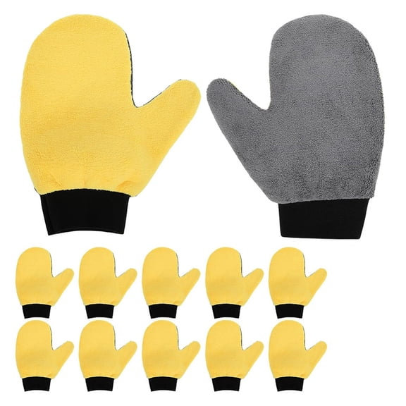 12 Pcs Paint Mitt Gloves Cleaning and Dusting Mitt with Thumb Painter'S and Decorating Gloves Car Wash Mitt Deck Stain