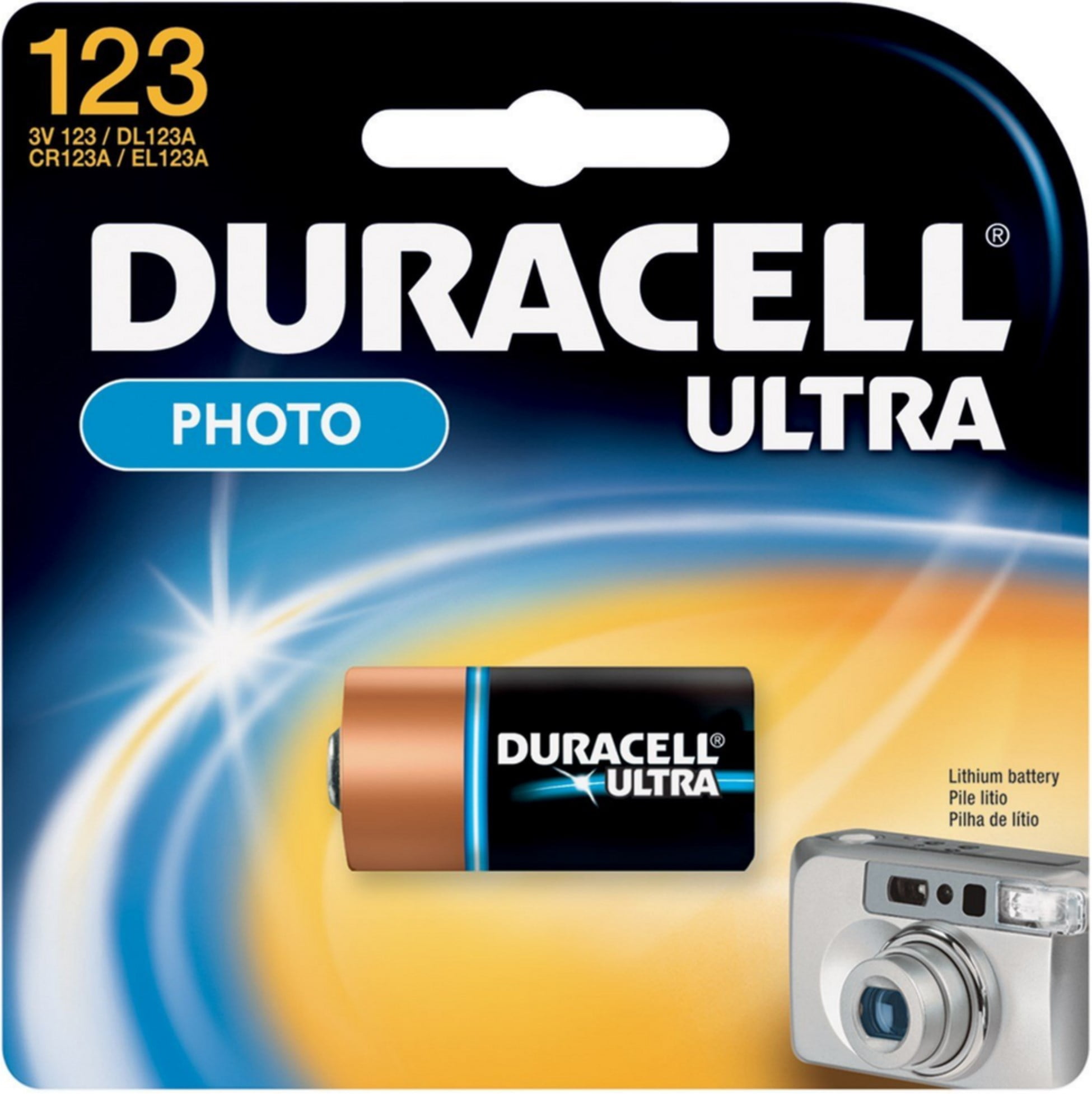 Duracell CR123A 3V Lithium Battery, 12 Count Pack, 123 3 Volt High