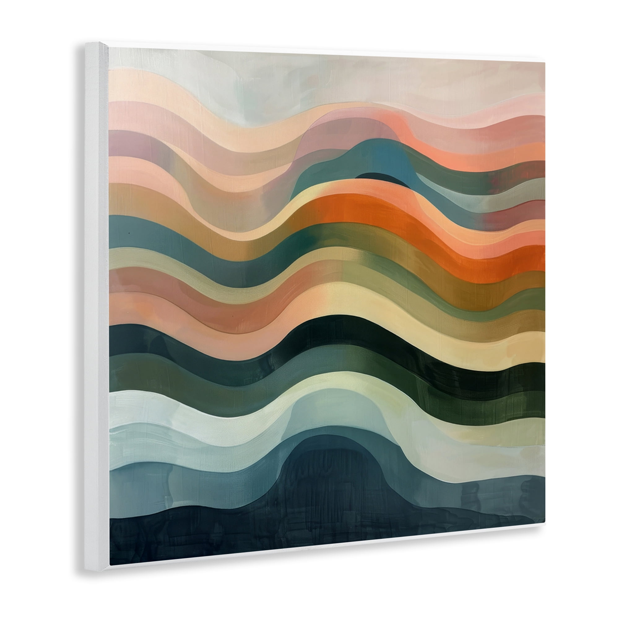 Stupell Industries Fluid Dynamics Pattern Abstract Painting Unframed Art Print Wall Art, 12 x 12