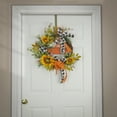 thumbnail image 2 of 26 in. Harvest Country Car and Sunflowers Wreath, 2 of 4