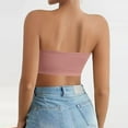 thumbnail image 5 of Strapless Bras for Women，Women's Solid Color Backless Sexy Seamless Push-Up Beautiful Back Underwear Everyday Bras Pink S, 5 of 7