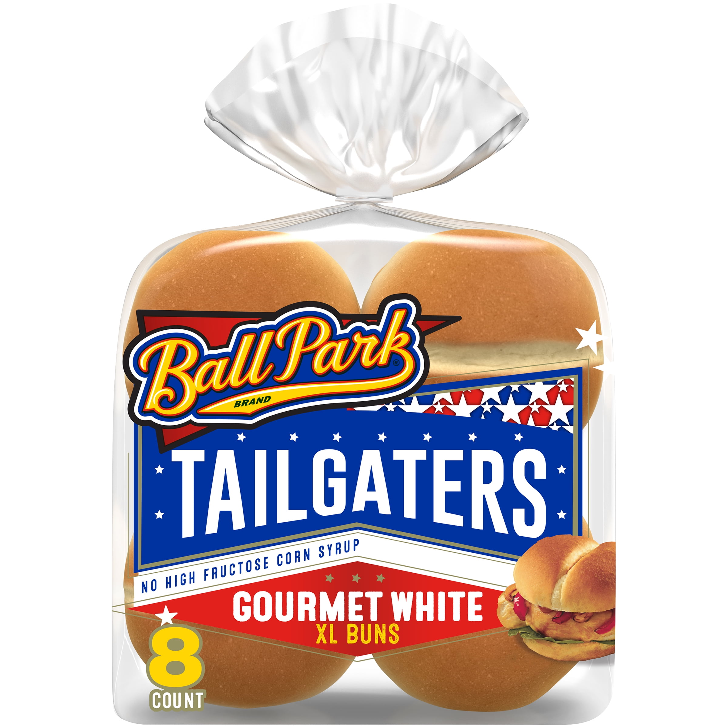 Ball Park Tailgaters Gourmet White XL Sandwich Buns, 8 count, 21 oz