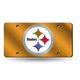 thumbnail image 1 of Rico Industries etiqueta láser cortada de 12" x 6" de los Pittsburgh Steelers de la NFL en amarillo para carro/camión/SUV - Decoración automotriz, 1 of 3