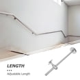 thumbnail image 3 of ADDHAT 1Pack Minimalist Stainless Steel Handrail Bracket 9.90X2.36X1.89in for Stairway Railing Brackets, 3 of 8
