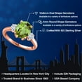 thumbnail image 2 of Gem Stone King 18K Rose Gold Plated Silver Ring Peridot Moissanite (3.26 Cttw), 2 of 7