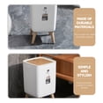 thumbnail image 2 of Baluue Compact Plastic Waste Bin with Press Lid, Kitchen and Bathroom Trash Can, Space-Saving Sturdy Design, 2 of 8