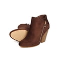 thumbnail image 4 of Nature Breeze GK43 Women Faux Suede Almond Zippered Chunky Heel Bootie, 4 of 5