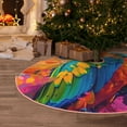 thumbnail image 5 of Fotbe Vibrant Parrot Splash Art Pattern Christmas Tree Skirt, Tree Skirts Plush Christmas Decorations, Christmas Tree Skirts Xmas Decorations Holiday Party Decor-36", 5 of 6