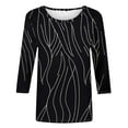 thumbnail image 4 of Fewfanhot Womens Tops Loose Fit Dressy Casual Blouse Flowy Shirts to Wear with Leggings, 4 of 9