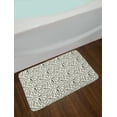thumbnail image 2 of Leaves Bath Mat, Earth Tones Inspired Abstract Leafage Growth Mother Nature Foliage Design, Plush Bathroom Decor Mat with Non Slip Backing, 29.5" X 17.5", Black and Eggshell, by Ambesonne, 2 of 2