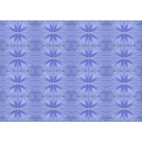 Ahgly Company Indoor Rectangle Patterned Day Sky Blue Area Rugs, 5' x 8'