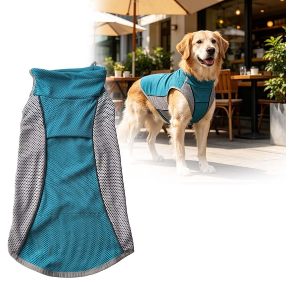 Dog Cooling Vest for Dogs, Lightweight Dog Cooling Harness Shirt , Breathable Mesh Cooler Jacket Pet Cool Vest for Small Medium Large Dogs Summer Hot Weather, Pink Or Blue Multi-Size