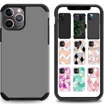 iPhone 11 PRO 5.8" 2019 A2160 A2217 A2215 Slim Streamlined Body Soft Silicone Back Durable Dual Layer Cover - Grey