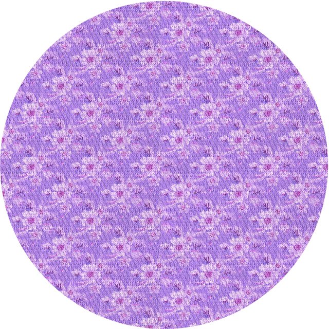 Ahgly Tapis Rond Lavable en Machine Intérieur Transitionnel Pastel Violet Rose, 6 Pieds Rond