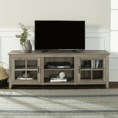 Manor Park Modern Farmhouse TV Stand with Window Pane Doors for TV's up to 78