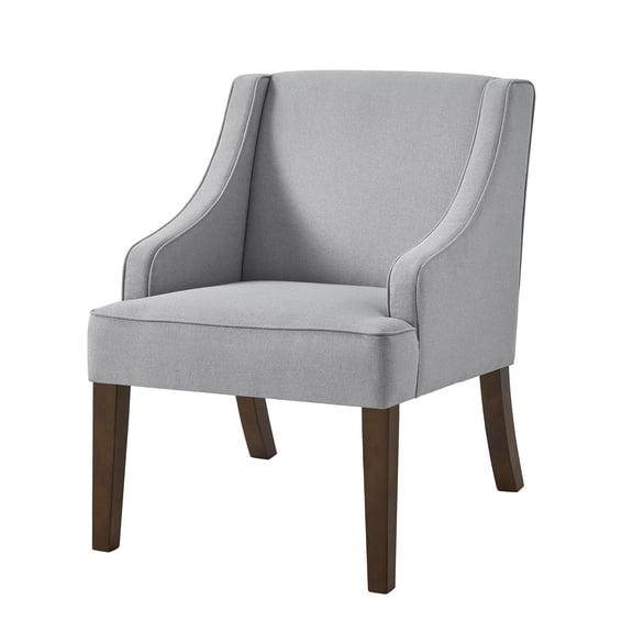 S-HOME Accent Chair in Upholstered Fabric with Solid Wood Legs for Living Room and Office