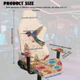 thumbnail image 5 of SCRAWLGOD Hummingbird Flower Print Light Brown Beige Pattern Gaming Chair Cover Set of 4, Rotating Chair Slipcover Covers with Elastic Bottom Computer Reclining Chair Slipcover with Armrest Cover, 5 of 7